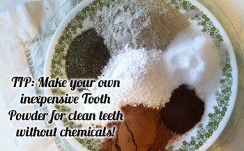 make your own inexpensive tooth powder for clean teeth without chemicals